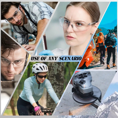 12 Pack ANSI Z87.1 Safety Glasses For Men And Women Clear And Grey Lens for Work Lab and Outdoors Use Various Scenarios