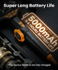 Rock Solid Two Way Articulating Borescope With Bright Led Lamp And Kickass Flexible Snake Cable For Gritty Under Car Engine Diagnostics, showcasing 5000mAh battery life.