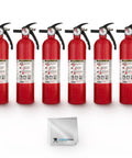 Score This Legit 6 Pack Of Red Multipurpose Fire Extinguishers For Ultimate Home And Car Protection Featuring A Top Tier 1A 10B C Rating Plus We Throw In A Cleaning Cloth.