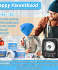 Father and child with Ultra Quiet Rock Tumbler Kit With Brushless Motor Extra Large 3 Lb Barrel Pro Grade Polisher For Adults.