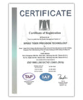 Certificate of registration for Speed Tiger Precision Technology with ISO 9001:2015 certification details.