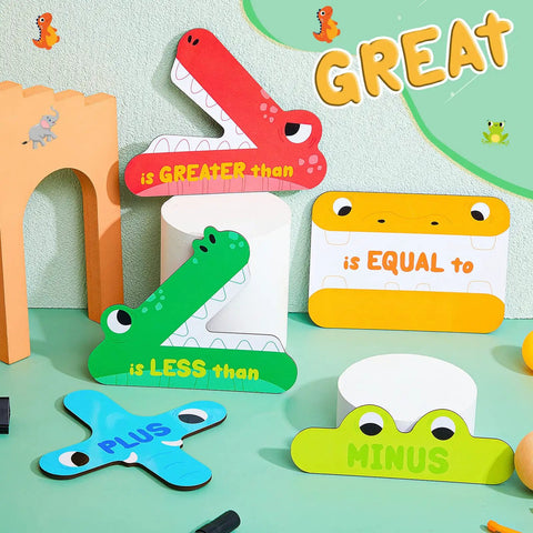Five Animal Math Magnets For Classroom Teaching Kit Kid Friendly With Greater Than Less Than Plus Minus And Equal To Signs