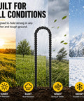 Heavy Duty Trampoline Stakes Anchors 12 Inch Ground Anchors With T Hook 8 Pack for all weather conditions