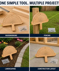 Boss Level Wooden Angle Ruler And String Line Corner Angle Finder Tool Delivering Straight Up Precision for woodworking, fencing, landscaping, and construction layout.