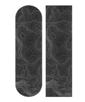 Contour Map Grip Tape For Skateboards 33 By 9 Inches Black With White Contour Lines Ultra High Traction Anti Slip Sandpaper