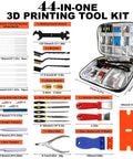 Must-Have 53 Piece 3D Printer Tool Kit With Nozzle Cleaning Needles, Brass Nozzles, Deburring Files, Tweezers, Scraper, Brushes