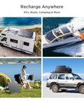 Premium 50 Watt Solar Panel Featuring Advanced N Type Cells And A Solid 25% Conversion Rate Built For Off Grid RV Campers And Portable Power Banks at a camper and boat.