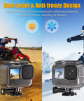 Waterproof Housing For GoPro Hero 13 12 11 10 9 Black Ultra Rugged IP68 Case shown in desert and snow environments