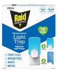 Flying Insect Light Trap Starter Kit With Easy Plug In Device And Replacement Cartridge Kid Friendly And Pet Safe Chemical Free Home Insect Control Light Powered Attraction For Any Room packaging