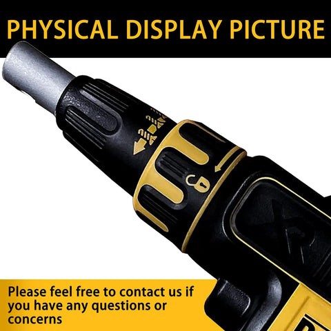 Replacement Nose Cone Assembly N435495 for drywall screwgun close-up, durable black and yellow quick install cone piece.