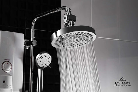High Power Rain Shower Head With Handheld Combo 6 Inch Rainfall Head Plus 70 Inch Hose, Adjustable Swivel, Anti Leak Nozzles