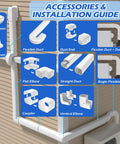 Installation guide for 3 Inch 17 Feet Mini Split Line Set Cover Kit Outdoor Waterproof Pipe Cover For Central AC HVAC.