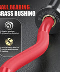 Ball bearing brass bushing detail on 47 Inch EZ Curl Bar for Olympic Plates Beast Mode Ready, 500 Pound Capacity, Solid Steel Barbell.