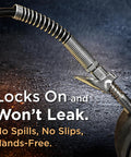 Locking Grease Gun Coupler That Stays On Tight For Zerk Fittings No Leaks Or Slip Off Easy Release Under Pressure Handles