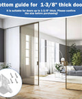 2 Pack Sliding Closet Door Floor Guides For 1 3 8 Inch Doors White Includes 8 Screws N 6565 Replacement Part in living room