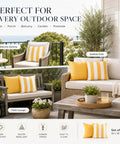 Outdoor Pillow Covers Set Of 2 18x18 Waterproof Throw Pillow Covers For Porch And Patio Furniture Decor Weather Resistant Cushions on outdoor furniture