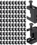 Heavy Duty Spring Steel Beam Clamps For Beams And Threaded Rods One Quarter Inch Twenty Thread Clamps in black finish