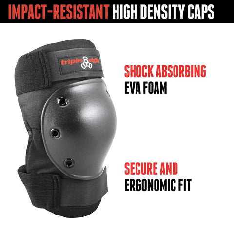 Knee Pads For Skaters And Snowboarders Kickin Comfort With Ventilated EVA Foam Impact Protection Durable Fabric Cool Air Flow Cushioned Knee Guard That Keeps You Moving One Size Fits Most Black with impact-resistant caps.