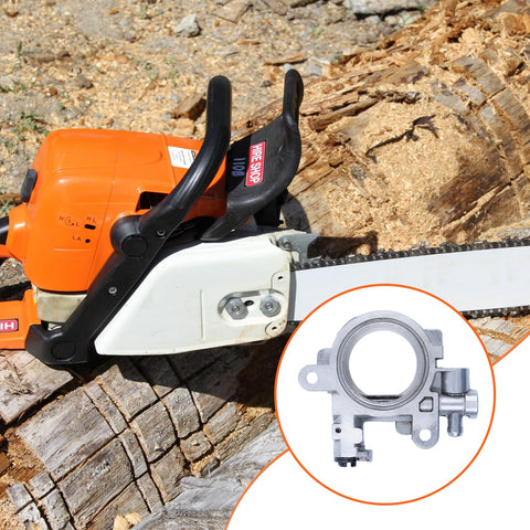 Oil Pump With Worm Gear For Stihl Chainsaws MS290 MS390 MS310 MS311 MS391 029 039 Replacement Part shown with chainsaw