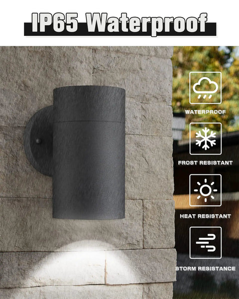 Rugged Outdoor Wall Light Sconce Exterior Fixture Waterproof Matte Black Finish Built Tough Die Cast Aluminum For Porch Garage Patio Entryway Weather Resistant 1 Pack.