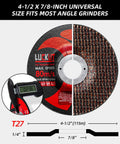 Heavy Duty 4-1/2 Inch Grinding Discs 1/4 Inch Thick 7/8 Inch Arbor For Angle Grinders Pack Of 50 Metal Rust Removal Grinding Deburring