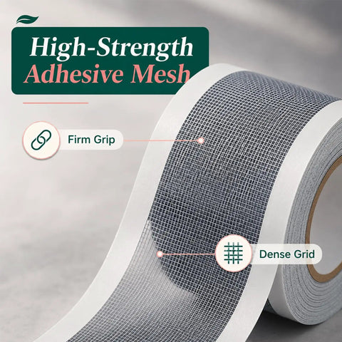 Heavy Duty Fiberglass Screen Repair Tape Patch 7cm by 5cm Self Adhesive Mesh Repair Kit showing firm grip and dense grid