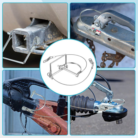 10 Pcs Trailer Coupler Pins With Steel Quick Release Rings For Farm Trailers Wagons And Hitches Locking Pins in use
