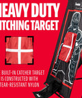 Heavy duty nylon target of Two In One Pitch Back And Target For Baseball Practice And Return Training, durable rebounder display.