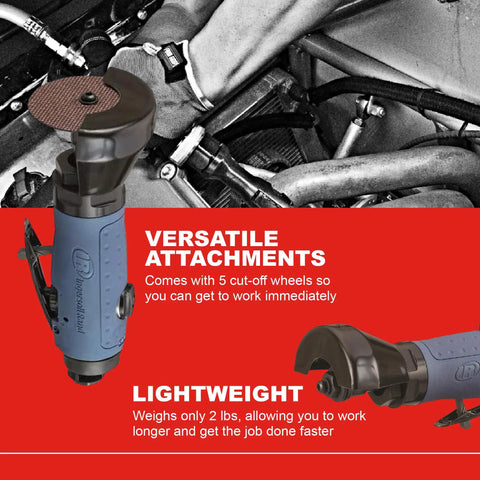 Air Reversible Cutoff Tool 20,000 RPM With 5 Cutoff Wheels, Pneumatic Metalworking Cutter, Reversible Spark Direction For Safer Grinding, Lightweight Handheld Design For Quick Clean Cuts, Pro Grade Performance