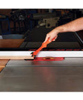 Using Get A Grip TPR Push Stick With Reversible Notches And Bright Orange Grip For Safer Woodworking And Precise Control Twelve And Three Quarters Inch Length on table saw