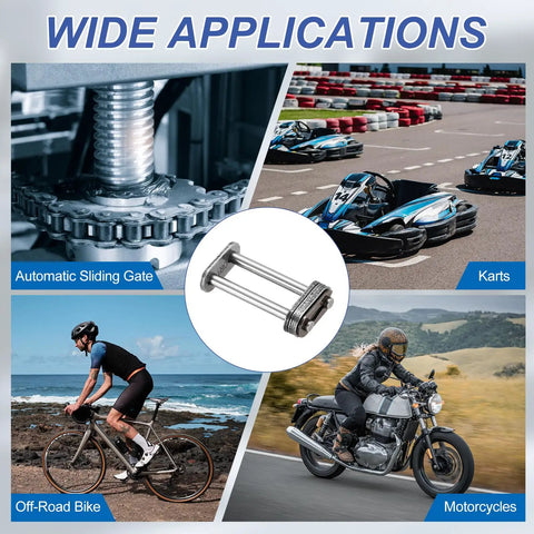 Durable High Strength Roller Chain Connecting Link Master Link For 06B-3 Standard Pitch fits machines like off-road bikes and karts.