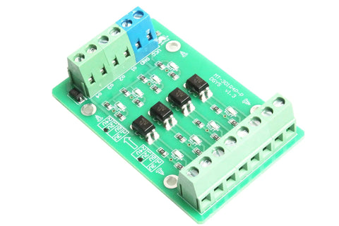 4 Channel Optocoupler Isolator Module With Level Voltage Converter For PLC Signals PNP NPN To NPN 3.3V To 12V Plug And Play