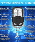 All-In-One 5 Color Learn Button Garage Door Remote Compatible With LiftMaster Chamberlain Craftsman Openers, keychain view