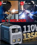 135A 110V Mini Stick Welder And Lift TIG 2 In 1 Portable Welding Machine for steel and cast iron DIY and auto repairs