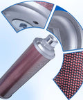 Exhaust Silencer For Air Compressors, Dryers, And Vacuum Pumps With 2 Inch NPT Male Interface, metal housing view