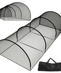 30-Foot Portable Baseball And Softball Batting Cage For Backyard Practice, Collapsible Netting With Reinforced Fiberglass Poles