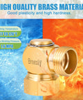 Top Notch Garden Hose Swivel Elbow Connector 90 Degree Brass Pipe Fittings Replacement Part With Washers Screen And Teflon Tape No Kink Leak Free Watering 1 Piece brass elbow with 3/4 in GHT threads