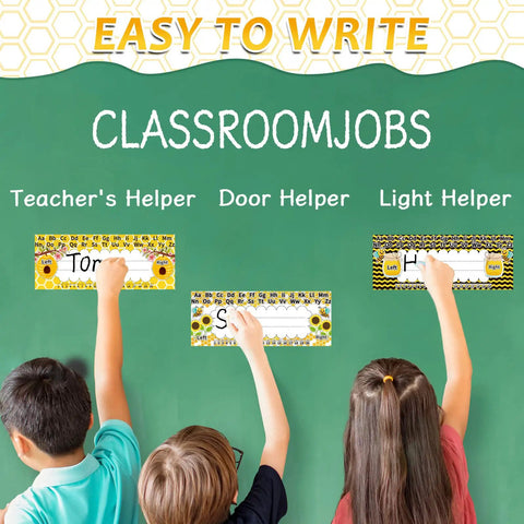 Flat Name Plates With Alphabet And Numbers 72 Pack Self Adhesive Name Tags For Classrooms Bulletin Boards Offices And Home Use Kid Friendly Multi Purpose Labels For Kids And Students Arts And Crafts on classroom board.