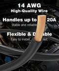Close-up of rugged 14AWG copper cable highlighting flexibility and durability for Two Pack X-Connect SAE Adapter Accessory With Polarity Reversal
