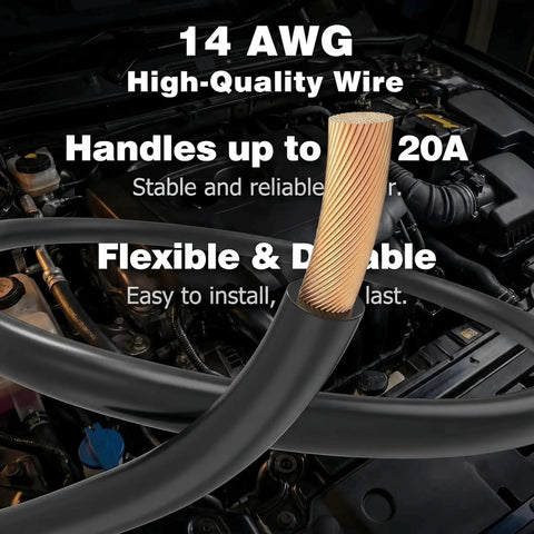 Close-up of rugged 14AWG copper cable highlighting flexibility and durability for Two Pack X-Connect SAE Adapter Accessory With Polarity Reversal