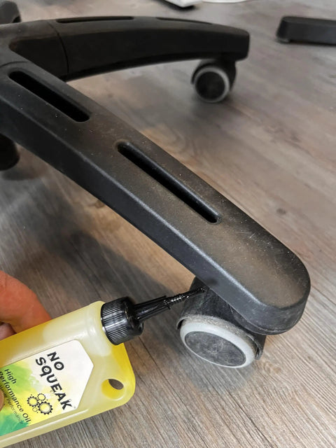 Applying High Performance Penetrating Oil For Bike Chain Lubrication Door Hinges And Locks Rust Removal on chair wheel base