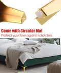 7 Inch Heavy Duty Gold Metal Furniture Legs Set of 8, Triangle Style Sofa Couch Chair Table Cabinet Feet with mat