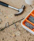 Ultimate 115-Piece Spring Band Hose Clamp Kit For Fuel Lines. Heavy Duty Carbon Steel With Zinc Coating Stops Rust And Leaks., clamps and screws beside hammer