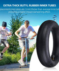 2 Pack 8.5 Inch By 2 Inch Scooter Inner Tubes For 50 75 6.1 Tire Size Fit Electric And Gas Scooters Butyl Rubber Replacement