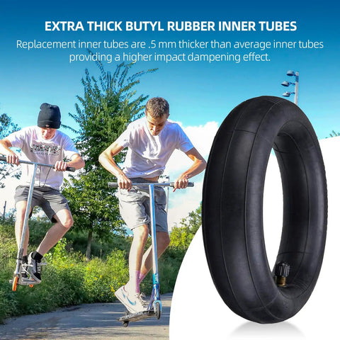 2 Pack 8.5 Inch By 2 Inch Scooter Inner Tubes For 50 75 6.1 Tire Size Fit Electric And Gas Scooters Butyl Rubber Replacement