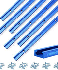 Six Piece T Track Kit For Woodworking With Screws 48 Inch Aluminum Universal T Rail Track Double Cut Profile