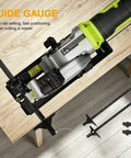 Pro Grade Edge Rip Guide For Circular Saw With Low Friction Tracks And Twist Lock Knobs for precise guide rail setting.