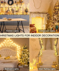 Indoor String Lights With Remote 33ft 100 LED Warm White Twinkle Fairy Lights For Bedroom Dorm Xmas Tree Wreath Garden Party