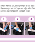 Five Pack Half Inch Nap Nine Inch Paint Roller Covers For All Paints And Stains, steps for removing loose fibers with tape