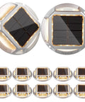 Solar Dock Lights Outdoor 12 Pack 12 LED No Fuss Dusk To Dawn Driveway Lights Waterproof IP68 3000K Warm White For Sidewalk Steps Garden Patio Pathway